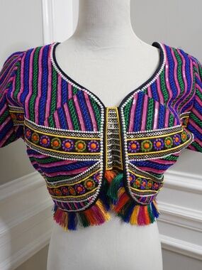 Colorful Navratri Sari Indian Traditional Blouse